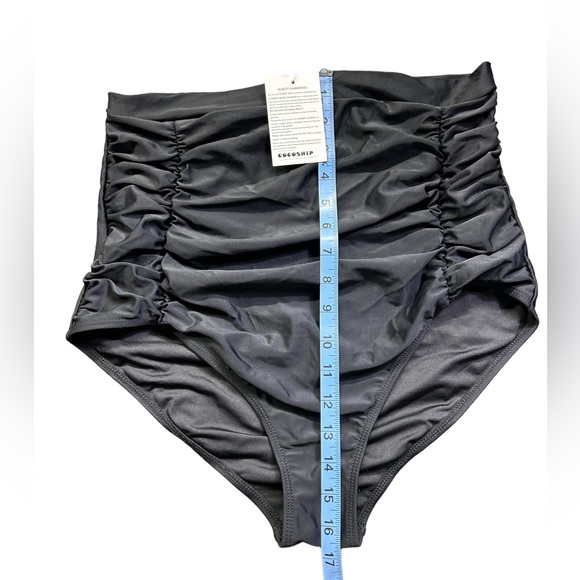 COCOSHIP plus size 3XL black retro vintage high waist swim bikini bottoms NWT - Picture 3 of 4